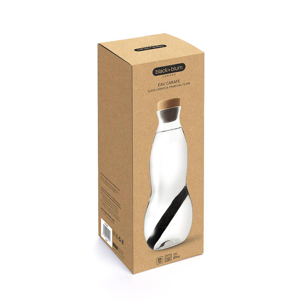 packaging eau carafe 1100 ml black + Blum