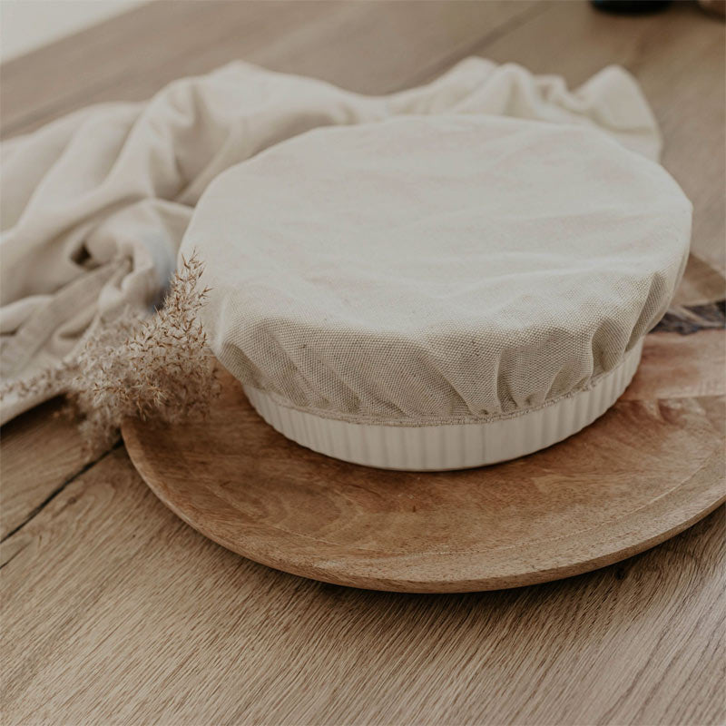charlotte couvre-plat artisanale en coton, alternative zéro déchet au film alimentaire en plastique