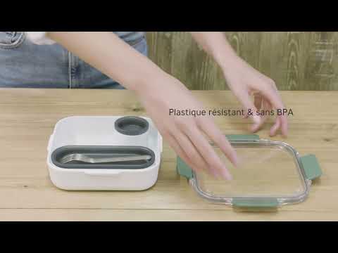 présentation de la lunch box original de Black+Blum, une lunch box durable et super pratique, compatible micro-ondes, lave-vaisselle et congélateur