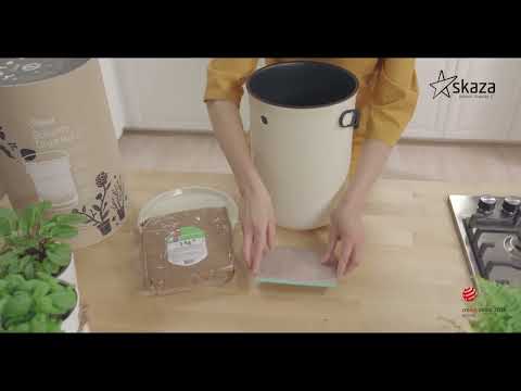 Skaza Bokashi Organko 2 (9.6 L) Composteur de Cuisine en Plastique Recyclé  | Starter Set pour Les Déchets de Cuisine et Le Compostage avec Activateur