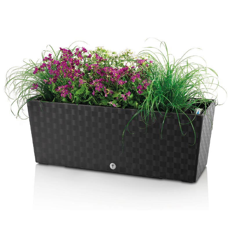 jardinière supreme flower lover coloris gris anthracite avec système d'arrosage autonome