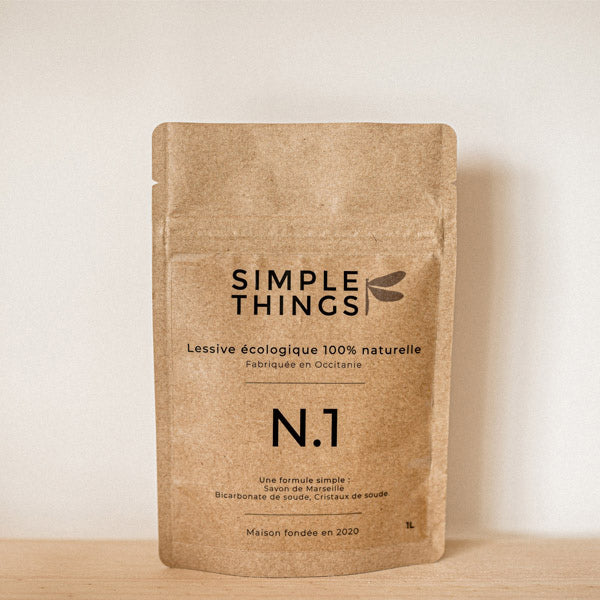 Lessive écologique 100% naturelle Simple Things - Recharge de 1 litre en sachet