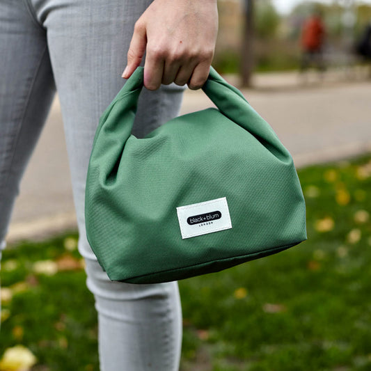 Sac isotherme pour transporter ses repas. lunch bag en tissu black and blum vert olive