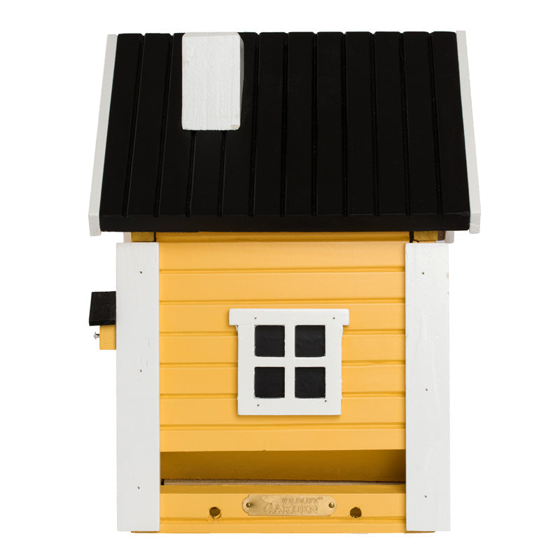 nichoir scandinave durable et décoratif pour le jardin. Wildlife garden petite maison traditionnelle suèdoise jaune