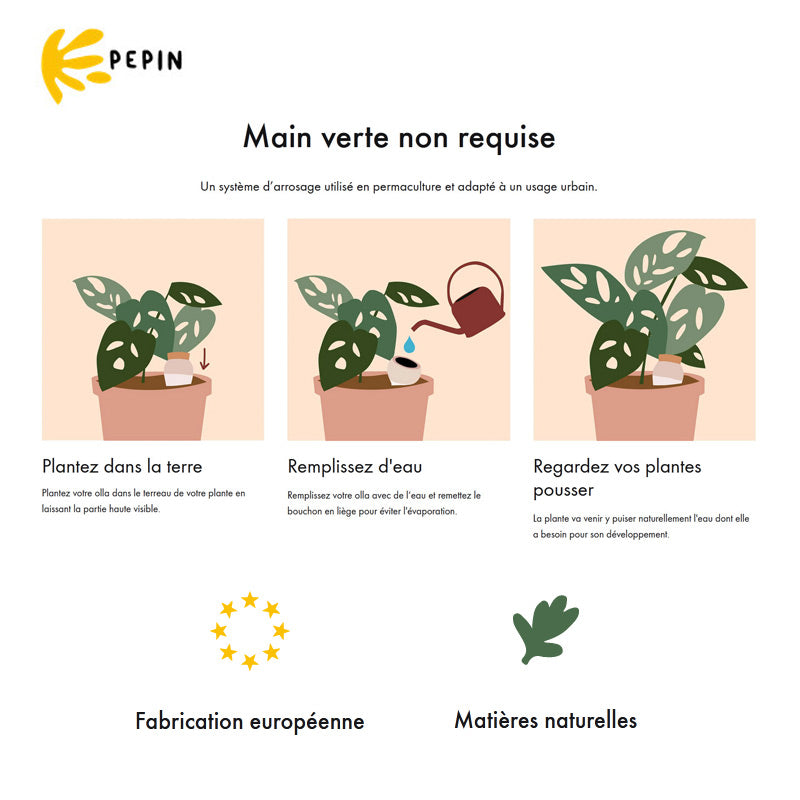 Plantez des ollas aux pieds de ses plantes, c'est la garantie d'avoir de belles plantes épanouies. Ni trop arrosées, ni pas assez!