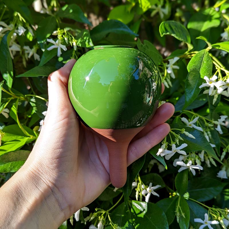 Olla poterie artisanale à planter pour un arrosage naturel des plantes - 20cl / 40cl - Vert