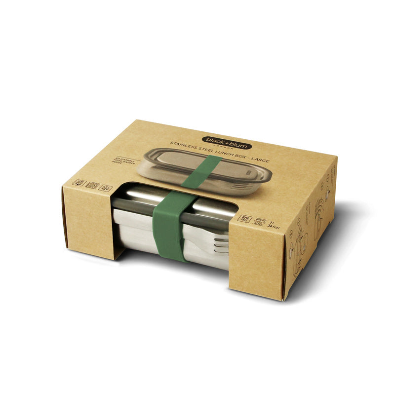 packaging de la lunch box large olive black and blum