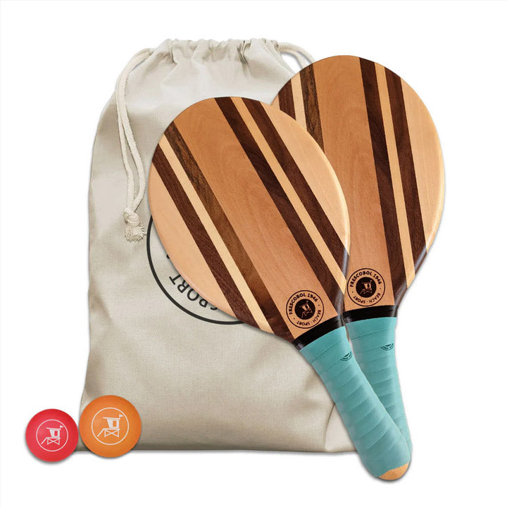 jeu de raquettes durable en bois de qualité pour jouer partout où vous voulez : à la plage, au parc ou au terrain de jeux