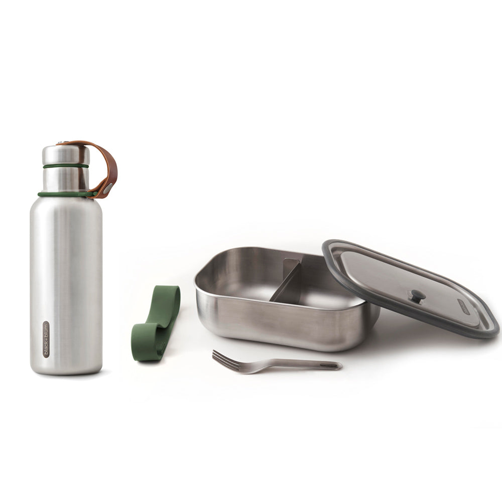 cadeau design et zéro déchet à s'offrir ou à offrir à ses proches. Le cadeau green par excellence composé des indispensables zéro déchet du moment, gourdes et lunch box inox