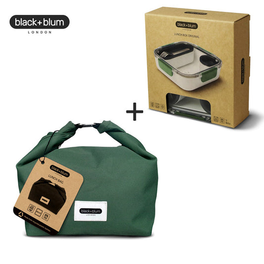 emballage lunch box original black blum + lunch bag vert olive Black+Blum